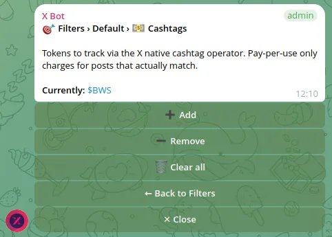 Filters › Default › Cashtags