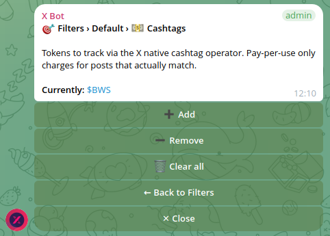 Filters › Default › Cashtags